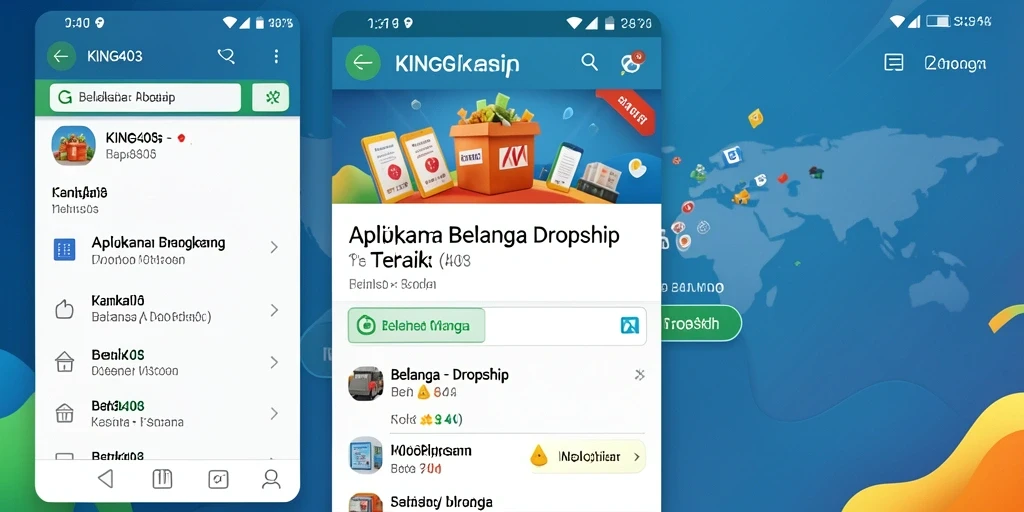 Tampilan antarmuka KING403 yang modern dan fungsional untuk belanja Dropship.