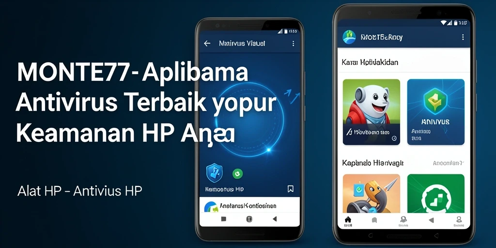 Tampilan antarmuka MONTE77 yang sederhana dan efektif untuk Antivirus HP.