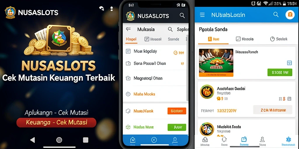 Tampilan antarmuka aplikasi Cek Mutasi NUSASLOTS yang modern.