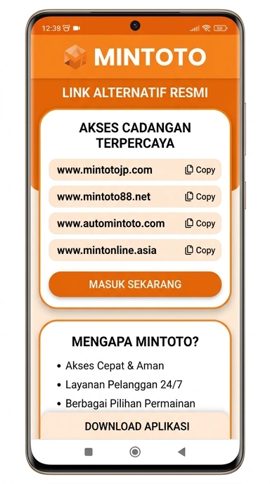 Tampilan link alternatif mintoto