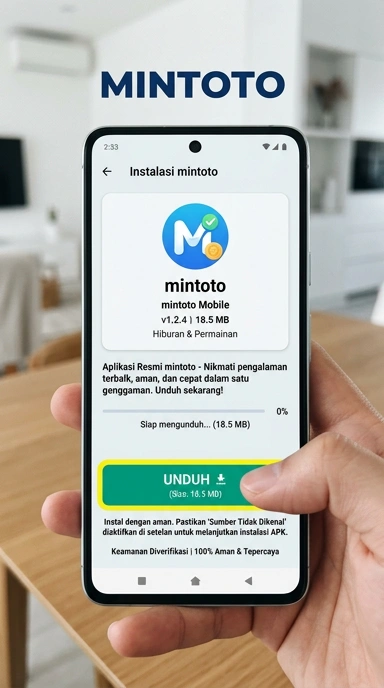 Tampilan halaman APK mintoto