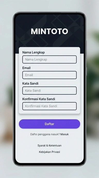 Tampilan halaman daftar mintoto