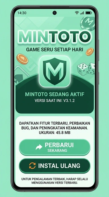 Tampilan riwayat versi mintoto